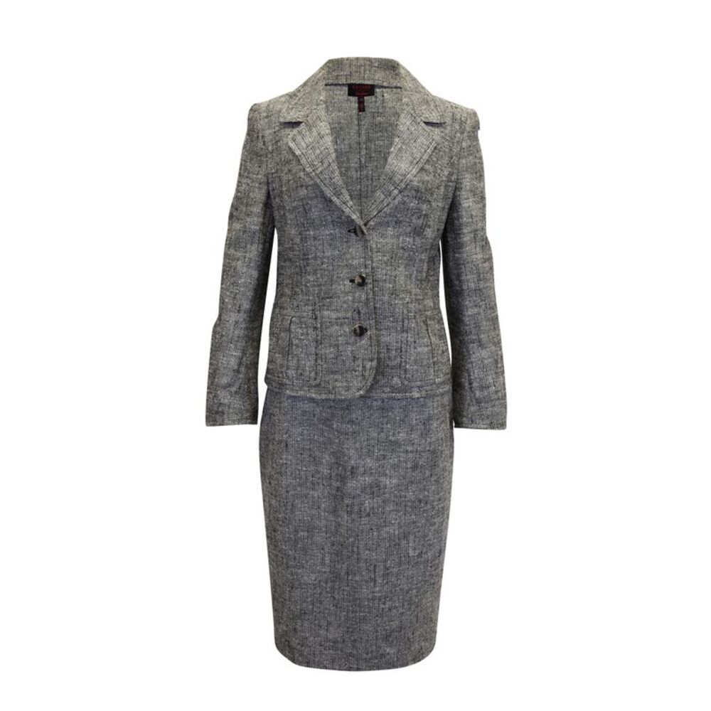 Escada Gray Blazer Tailored Suit Jacket